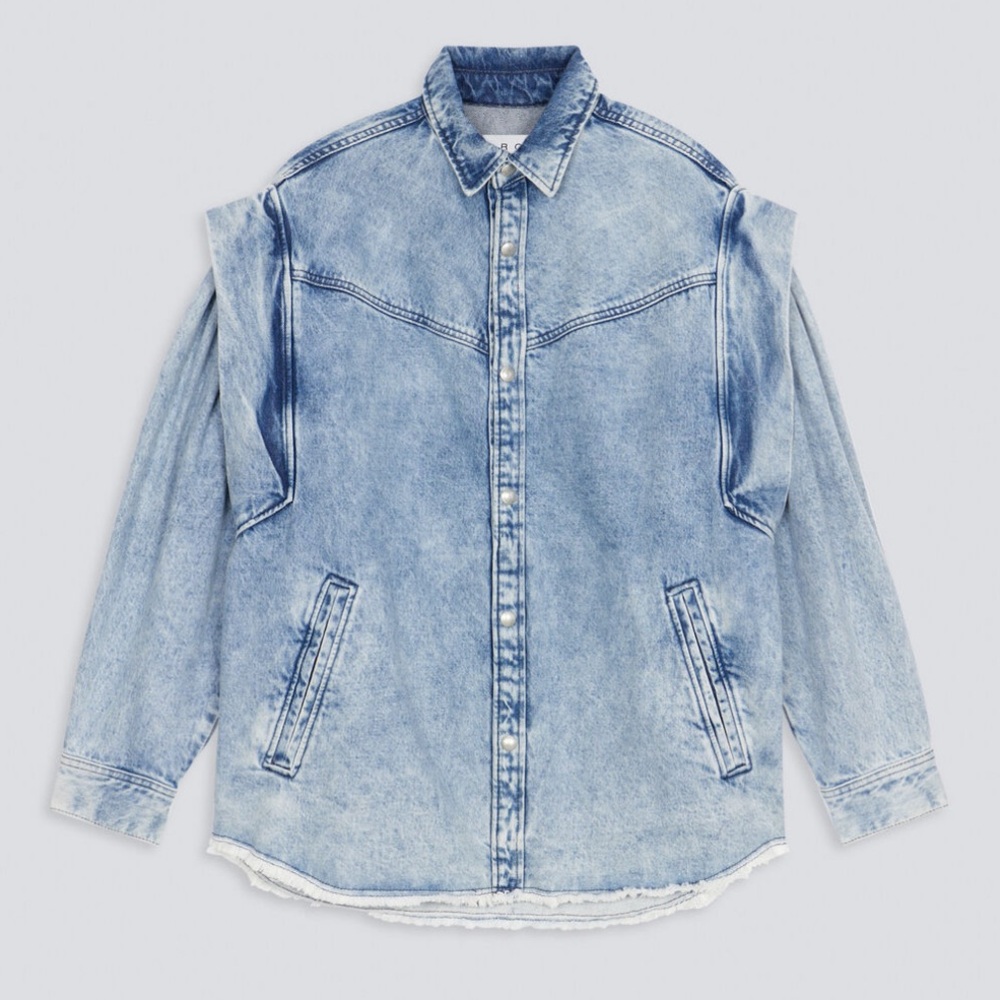 IRO JANEIRA oversized denim jacket, size 38(medium).